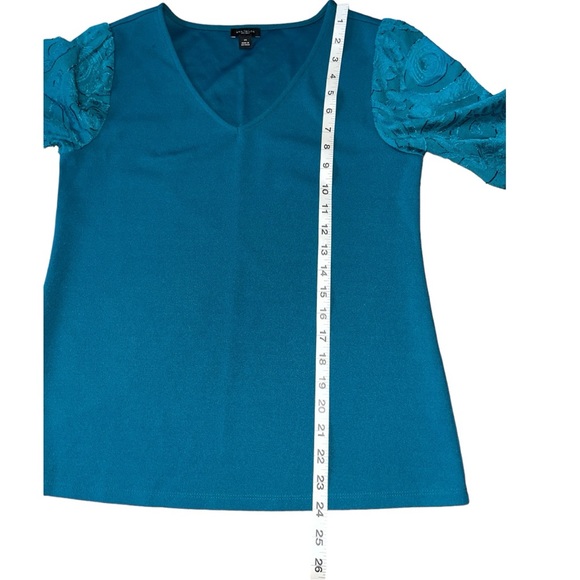 Women’s Ann Taylor Factory Turquoise 3/4 Sleeve Blouse Top - XS - Picture 11 of 12